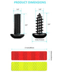 Anti Theft License Plate Screws Stainless Steel Rustproof Bolts For Car Tag Frame M6 Quarter Inch Security Screws dimensions