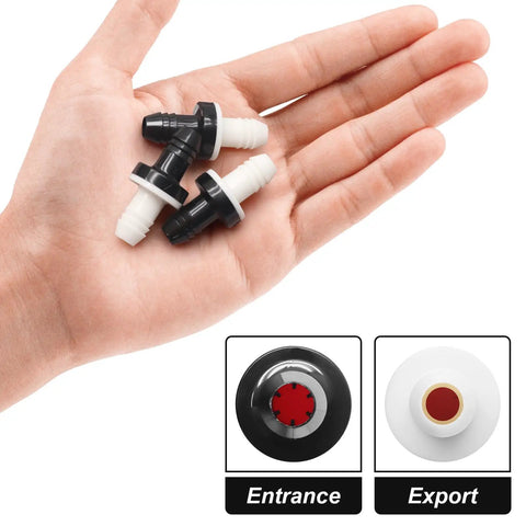 6 Pack Inline Check Valves 3 By 8 Inch ABS One Way Valve For Fuel Water Gas Air Systems, handheld view