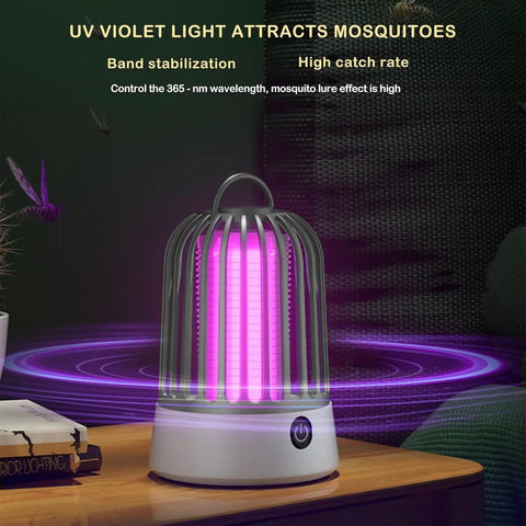 Indoor Outdoor USB Powered Bug Zapper That Slays Mosquitoes, Flies, And Wasps With UV Light, Quiet Dehydration Grid