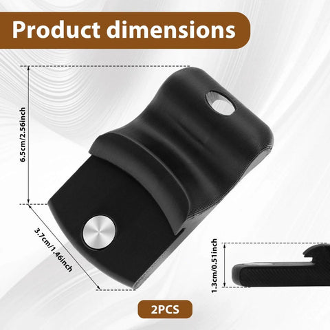 2 Pack Magnetic Canning Jar Opener for Mason Jars Easy Open, dimensions labeled, black plastic and magnet design, side view