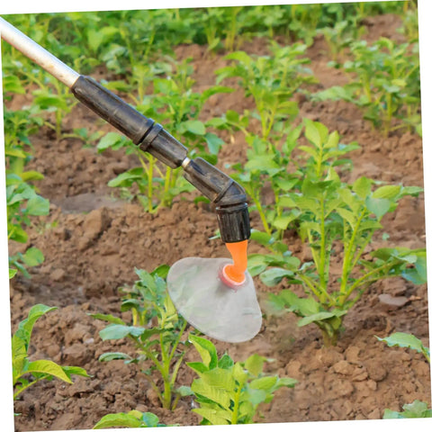 Two Pack Transparent Windproof Spray Nozzle Covers For Garden Hose used for crop protection in a vegetable garden