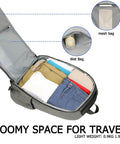 Airline Approved 35L Travel Backpack Under Seat Carry On Water Resistant 15.6 Inch Laptop Compartment open with neatly packed clothes