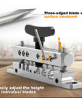 Portable Wire Stripper Machine With Adjustable Blade Height For 0.12-0.35 Inch Wires, showing blade adjustment details