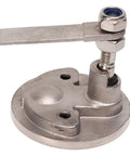Beefy Stainless Steel Boat Hatch Latch Flush Pull With Large Ring Handle 61x57mm Marine Yacht Hardware, side view