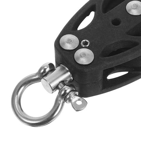 Nylon Pulley Block For Fitness And Marine Use Bearing Roller Wheel For Gym Cables And Sailing Rigs Lightweight Portable Pulley