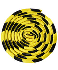 Tough Shop Gear Wall Corner Guards With Zero Hassle Self Adhesive Nbr Foam Edge Protectors Yellow Black rolled up strip showing caution pattern.