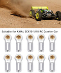 Lightweight Aluminum RC Link Rod Ends Set Durable Tie Rod End Ball Joints M3 10Pcs Silver For RC Cars Trucks Drones Hobbyists And Model Builders Optimized Handling For Stable Flexible Driving, 1/10 RC crawler parts
