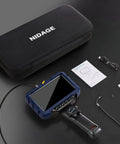 7 Inch IPS Borescope With 1080P HD Articulating Endoscope Camera And Light Two Way 210 Degree Pivot For Tight Spaces One Handed Control For Fast Inspections Of Ducts Pipes And Machinery, case and accessories