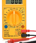Digital Multimeter And Diode And Transistor Tester For Automotive And Home Use Must Have AC DC Volt Meter Battery Tester Analog Multimeter Kit Voltage Meter For Cars And Electronics, front view with probes