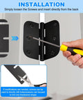 Installation of 3.5 Inch Door Hinge Shim Kit With Pro Grade Plastic Spacers using a screwdriver for easy, precise door alignment.