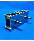 Right Angle Gearbox 122x80x55mm Full Metal Reducer With 8mm Shaft Built To Last 1:1 1:2 1:4 Gear Ratios Synchronous Wheel Pulley Transmission For Machinery And Robotics High Torque Smooth Operation, side view showing metal housing and shafts.