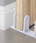 2 Pack Sliding Closet Door Floor Guide For 1-3/8 Inch Thick Doors, Universal ABS Plastic Floor Guides With 4 Screws installed