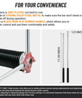 Winding bars for Beefy 0.225 Inch By 2 Inch By 27 Inch Garage Door Torsion Springs Pair, zinc plated, 17.20-inch length