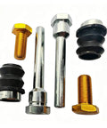 Front Brake Caliper Guide Pin Bolt Kit With Dust Boot For Chevy Suburban, Chevy Express Van, And GMC Yukon, includes pins, bolts