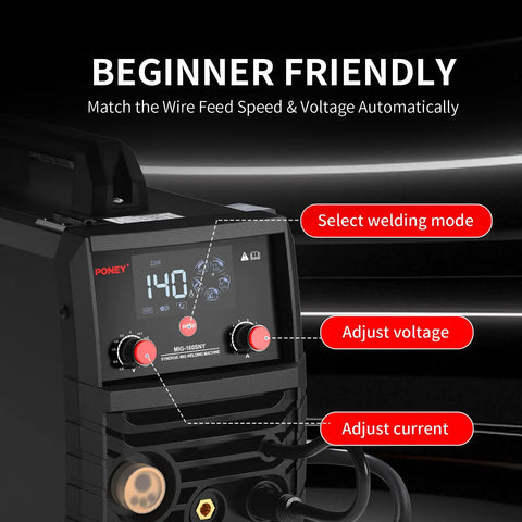 Close-up of controls on 5 In 1 Portable Welding Machine With MIG MAG Flux MMA Lift TIG Capabilities Dual Voltage 110V 220V