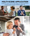 People using Wired Handheld Cardioid Vocal Microphone for Singing and Live Performances, Durable Metal XLR Mic