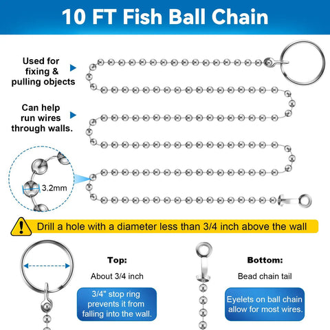 Wet Noodle Flexible Magnetic Pickup Tool With Fish Chain Handy Retrieval Hook For Tight Spaces And Wiring Through Walls Expandable Magnetic Retriever For Grabbing Metal Objects And Small Items