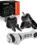 3 Piece Engine Mount And Transmission Mount Set For Hyundai Accent 2012 2017 Elantra 2011 2016 Elantra Coupe 2014 Veloster 2012 2014 Kia Forte 2014 2018 Forte Koup 2014 2016 Rio Automatic Transmission Direct Fit Heavy Duty Vibration Damping, shown with packaging
