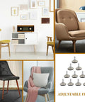 Heavy Duty Adjustable Swivel Leveling Feet For Furniture With Thick Anti Scratch Bumpers and Rock Solid Grip No Hassle Setup Table Leg Stabilizers for Living Space.