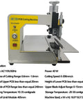 V Cut PCB Cutting Machine With Limit Module Upgraded Groove Cutter For PCB Boards And LED Light Panels 110V 40W Pro Grade Cutter, side view with 240mm tray