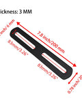 Heavy Duty Flat Mending Plate Repair Brace 4 Pack, 7.8 Inch Thickened Stainless Steel Connector with slotted holes, 3mm thick.