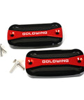 Goldwing Front Brake Fluid Reservoir Cover Oil Cap Red For GL1800 GL1500 Motorcycle Compatible CNC Aluminum Shield Upgrade