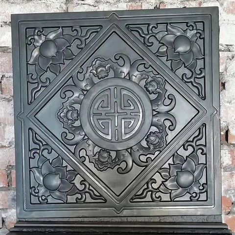 Intricate square cement mold with floral patterns, suitable for DIY Garden Walkway Paving Mold Reusable Cement Brick Square Stepping Stone Form For Patio Courtyard Paths Durable ABS Concrete Molding Tool Easy To Use Outdoor Pathway Kit For Yard Walks.