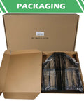 Arch Garden Fence Panels 22 Inch High No Dig Rustproof Metal Fence With Ground Stakes 11 Ft Total Length Set in packaging