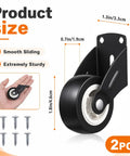 Stop The Drag And Fix Stubborn Sag Fast With These Heavy Duty 2 Inch Gate Caster Wheels showing 2 inch sturdy black rollers and screws.
