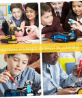 Children experimenting with a Physics Learning Kit for Electricity Experiments Set For School Science Education And Home Lab Use.