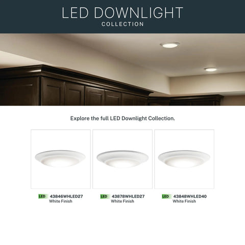 Horizon 7.4 Inch LED Downlight Ceiling Light 3000K White, Sleek Dimmable Modern Fixture For Contemporary And Transitional Interiors