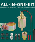 Universal 6 Volt Inline Electric Fuel Pump With Installation Kit 5-8 PSI Five Sixteenth Inch Inlet And Outlet Plug And Play Ready