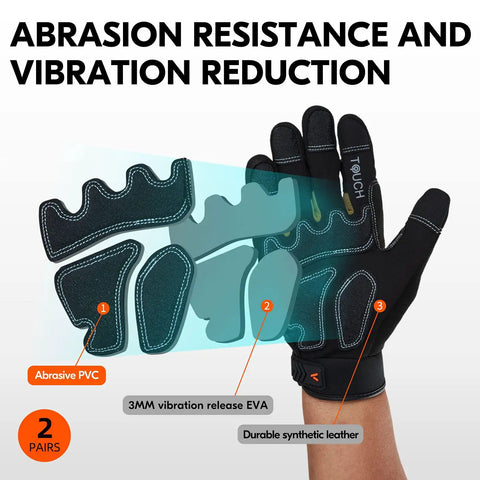 Waterproof Winter Mechanic Gloves With High Dexterity And Tough As Nails Protection Impact And Vibration Reduction 2 Pair Pack