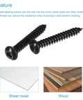 Hex Socket Self Tapping Screws M3 X 20mm Carbon Steel Wood Screws Pack Of 100 for DIYers and pros shown with wood and sheet metal