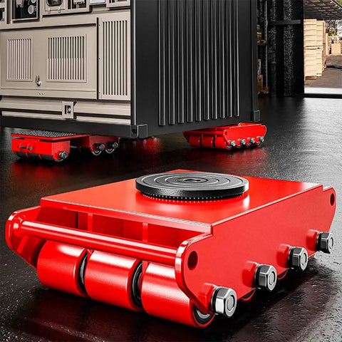 Heavy Duty Machinery Moving Skates With Pu Wheels And 360 Rotating Anti Slip Trays for industrial equipment transport.