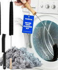 Three Piece Dryer Vent Cleaner Kit With 304 Stainless Steel Bristles Lint Brush Replacement Lint Trap Brush And Flexible Crevice Tool
