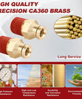 1/4 Inch Quick Push To Connect Brass Union Straight Fitting High Quality DOT Approved For Tube OD X NPT Thread Adapter