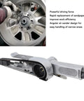 Compact Mini Air Belt Sander With Variable Speed Pneumatic Angled Grip Includes Two Sanding Belts Slick Handheld Power Tool For Wood And Metal Work That Finishes Jobs With Zero Fuss, angled grip design for wheel refinishing.