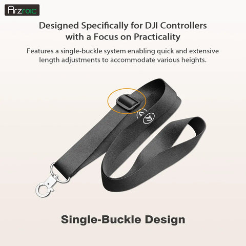 Hands Free Lanyard Neck Strap For DJI Mini 4K Mini 2 Mini 2 SE Mini 3 Mini 3 Pro Mavic 3 FPV Air 3S Air 3 And Air 2S Drone Controller Accessory with single-buckle design