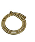Gold handheld shower hose made of durable materials for Wall Mounted Square Shower System with Rough-in Valve.