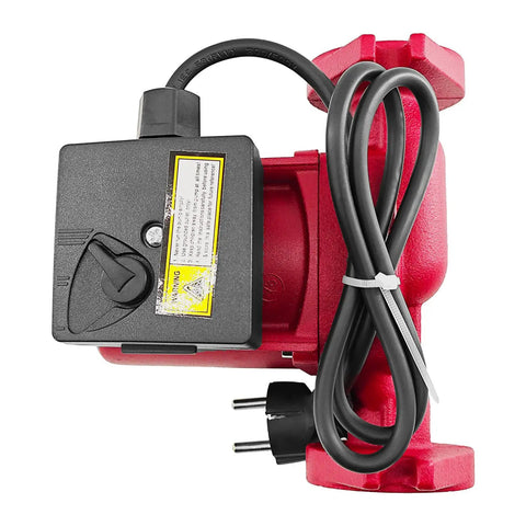 Smooth Operator Stainless Steel Three Speed Circulator Pump For Hot Water Recirculation And Home Heat Systems 230V 1 6Hp top view with power cord