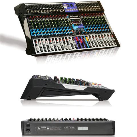 20 Channel Pro Bluetooth Studio DJ Mixer And Controller With USB MP3 Player PC Recording 18 Mic Inputs 48V Phantom Power