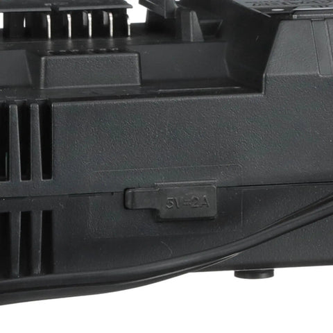 Close-up view of 18V And 36V Lithium Ion Rapid Charger For Slide Type Batteries showing side details.