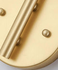 Close-up of the gold metal base of the Modern Led Wall Sconce Adjustable Iron Bedside Lamp With E26 E27 Base.