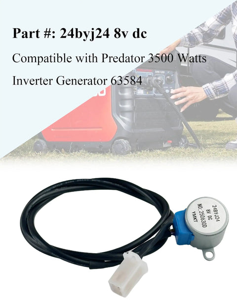Stepper Motor For Predator 3500 Watts Inverter Generator 8V DC Carburetor Throttle Control Replacement Part 24BYJ24 Compatible With 63584 Direct Fit Plug And Play Easy Install Premium Quality Generator Spare Part