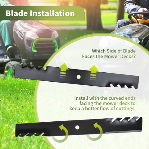 61 Inch Mower Blades Replacement Kit For Scag Ferris And Husqvarna Decks 48111 482879 481712 481708 1520842 539101733 539102093 GDU10232