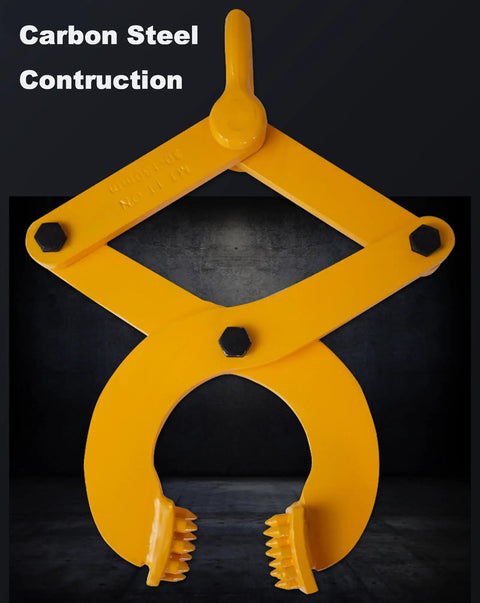Carbon steel Heavy Duty Pallet Puller Clamp Workhorse With 2204 Lb Grabber Hook Steel Single Scissor Clamp Five Inch Jaw Opening For Forklift Chain And Stump Puller Non Slip Fixed Nuts Industrial Grade Tough Tool
