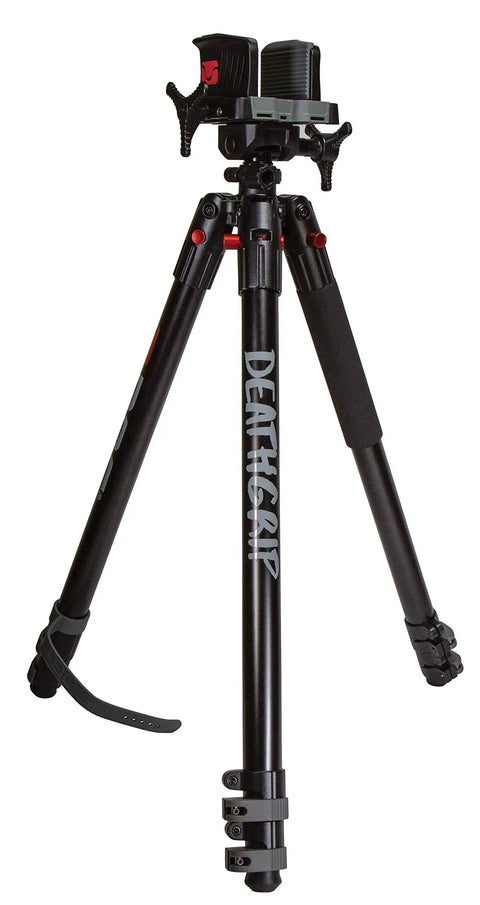 DeathGrip Aluminum Tripod With Durable, Lightweight Aluminum Frame For Hunting And Outdoors, Rock Solid Platform With Clamping Head