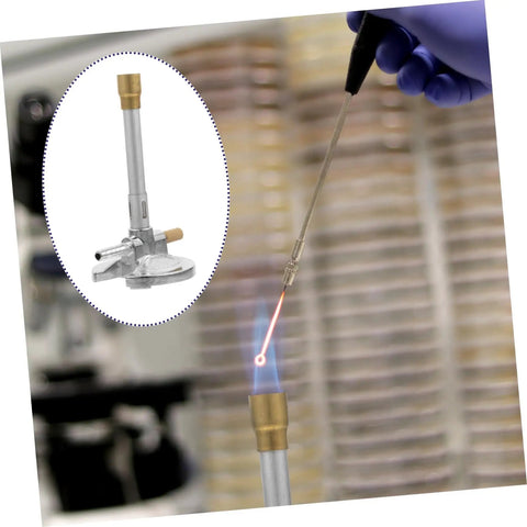 Bunsen Burner With Flame Stabilizer And Gas Adjustment, Zinc Alloy Build For Safe Heating And Sterilization in lab setting