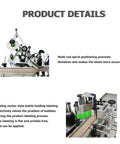 Premium Automatic Labeling Machine For Round Bottles High Speed Label Applicator With Heavy Duty Conveyor Chain 110V showing spiral positioning and vertex style labeling.